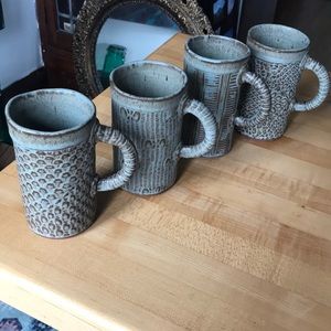 Set of 4 Handmade 12 oz Mugs